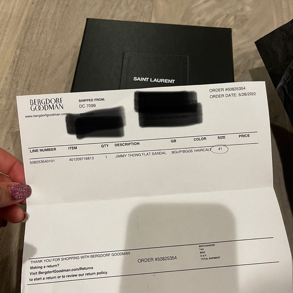 YSL Haircalf Thong Sandals Size 41 - Picture 4 of 7